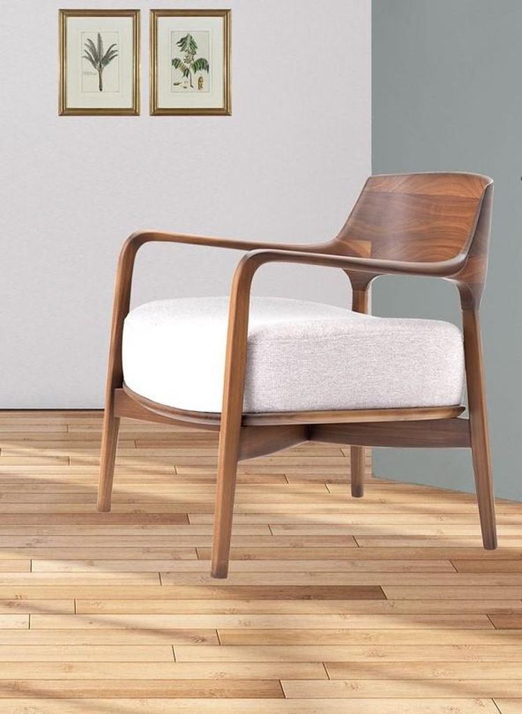 Holz Relaxsessel Polstersessel Vollholzsessel Design Holzstuhl Sessel