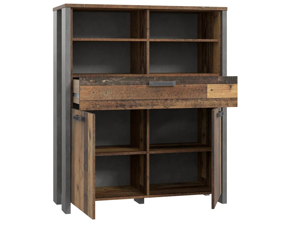 Optimisez votre Rangement avec le Highboard Celon Vintage 106x127 cm - 3