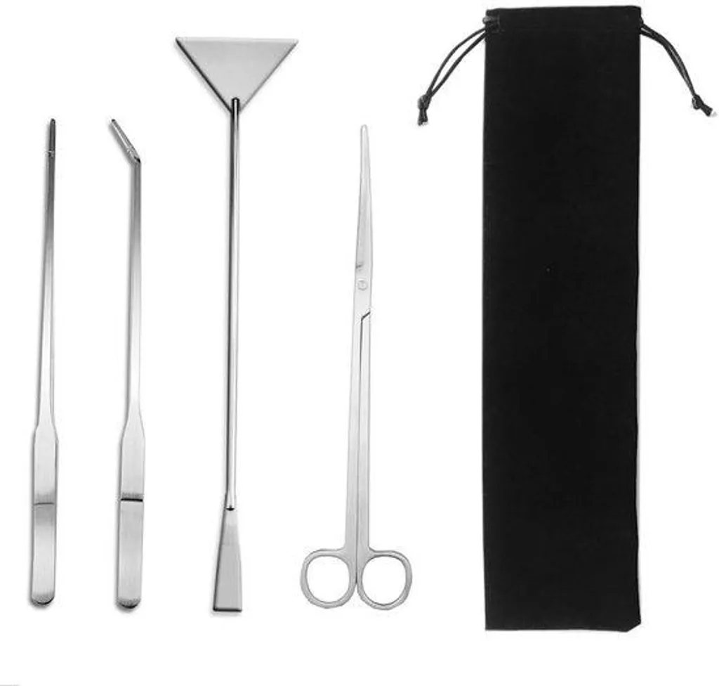 Set de nettoyage d'aquarium et outils de jardinage aquatique Inox