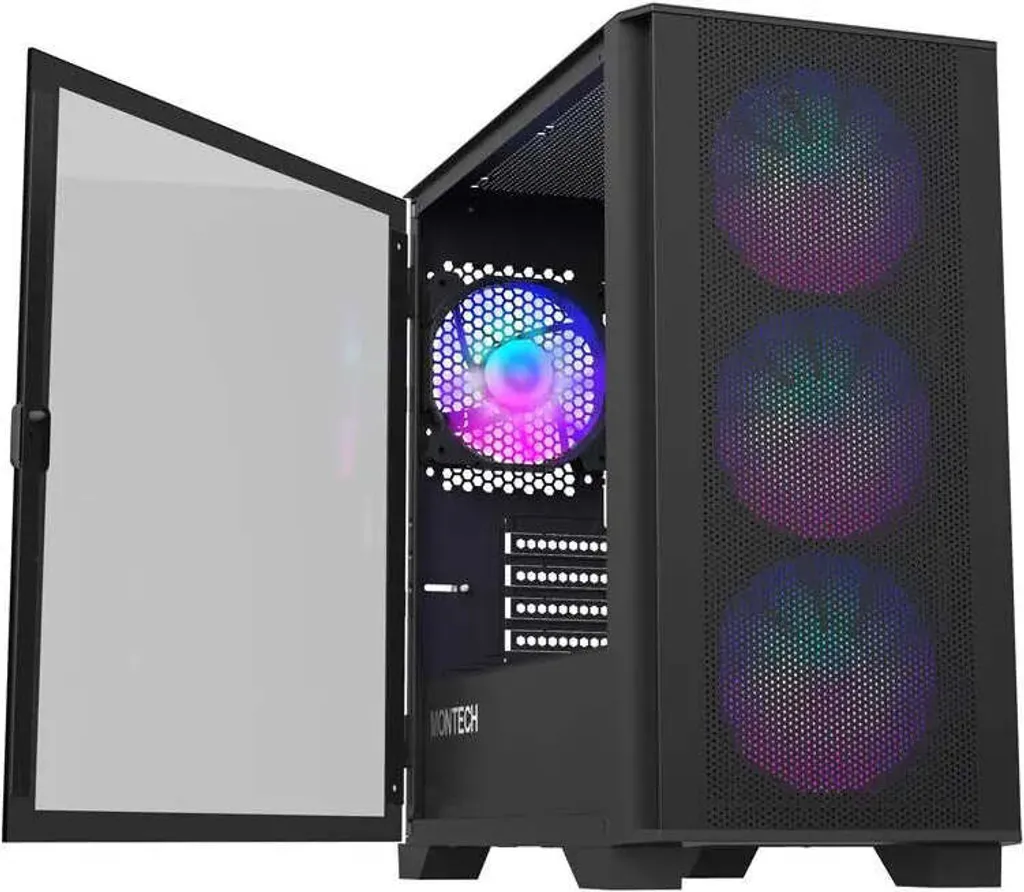 Boîtier PC Gaming MONTECH AIR 100 ARGB Noir Idéal pour Setup Compact