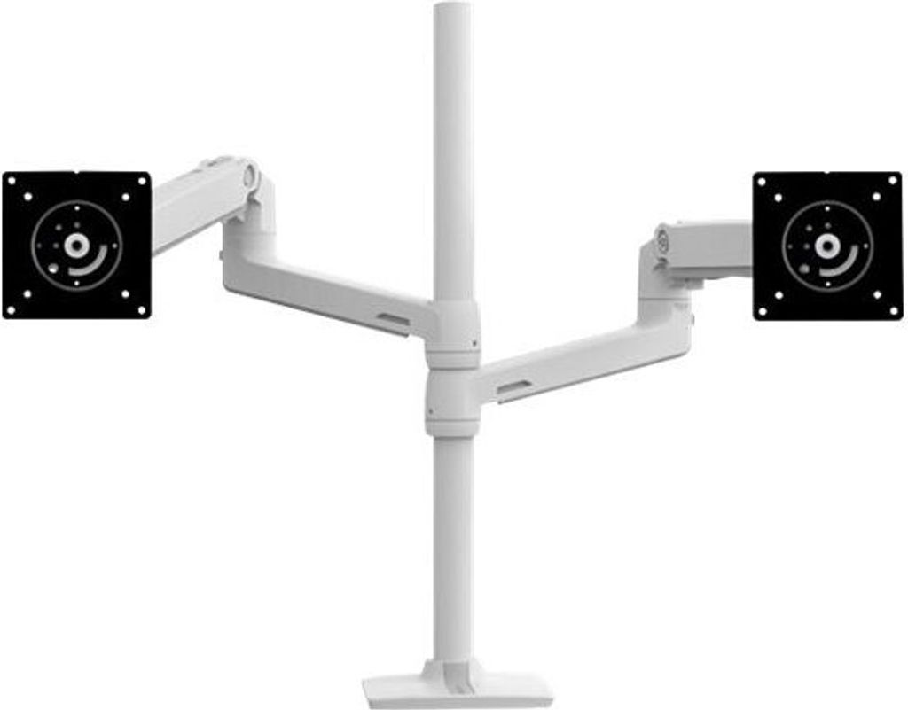 Ergotron LX Dual Monitorarm Tischhalterung für zwei Monitore bis 101,6 cm 40 Zoll weiß/grau
