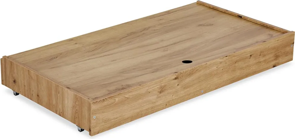 Tiroir lit ALABANA 60x120 en chêne avec roulettes de glisse fluides