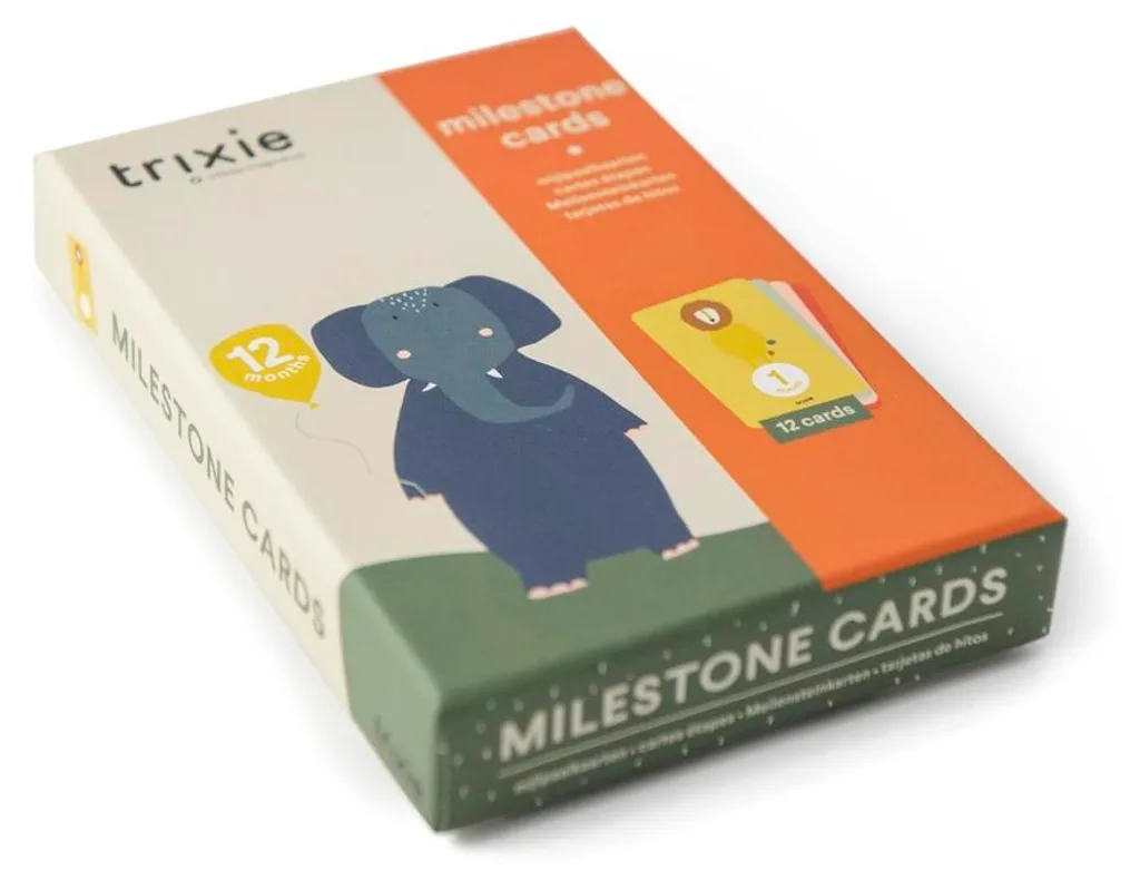 Trixie Cartes de Jalon Animaux - Coffret de 30 Étapes Bébé en Coton