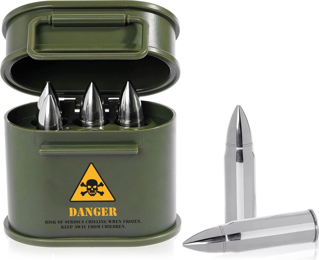 Kaliber 58mm Patrone Eiswürfel aus Metall mit Produktbild 