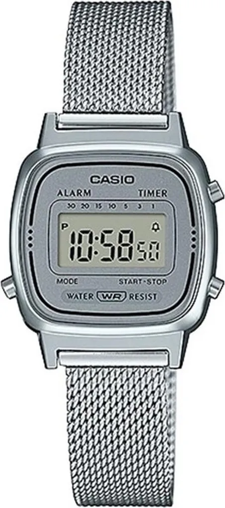 Regalo Donna Casio LA670WEM-7DF | Orologio Vintage Argento Mesh