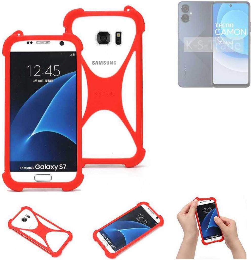 K-S-Trade Handy-Hülle kompatibel mit Tecno Camon 19 Neo Schutz-Hülle Bumper Silikon Schutz Hülle Cover Case Silikoncase Silikonbumper TPU Softcase