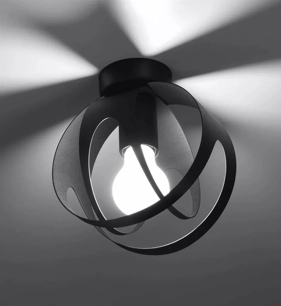 Lampada TULOS Nero Sollux: Look Moderno e Acciaio Nero per la Casa - 11
