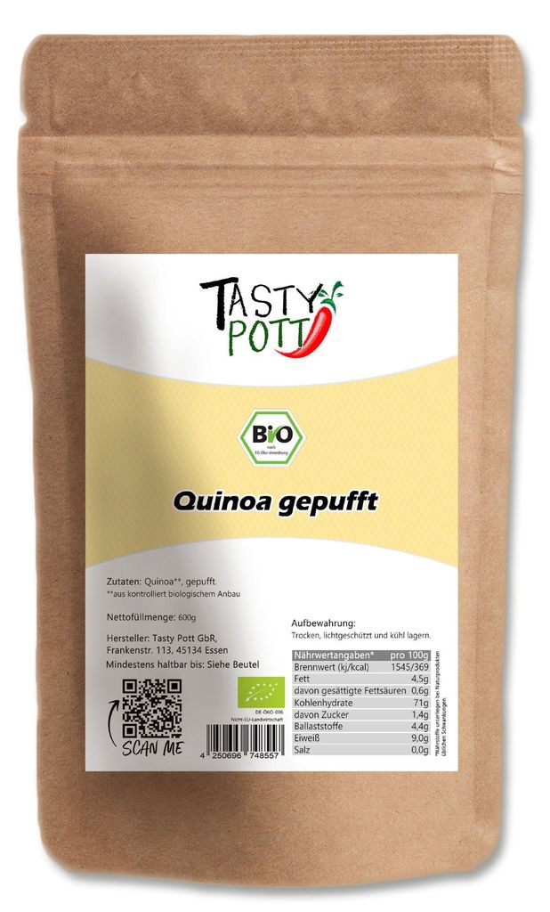 Tasty Pott Quinoa gepufft - ab 600g Beutel
