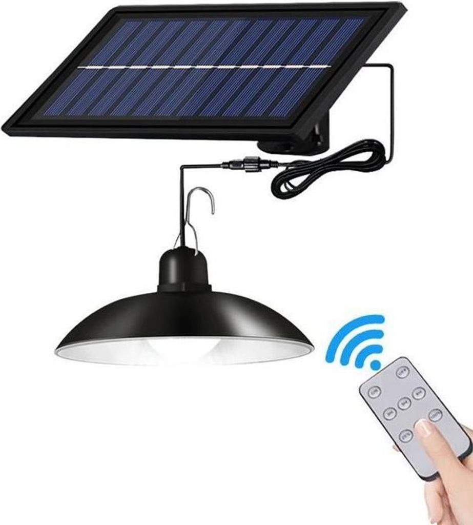 Wasserdichte Solar-Außenleuchte mit Fernbedienung und Induktionssteuerung, Solar-Kronleuchter, Gartenbeleuchtung, Einzellampe, weißes Licht