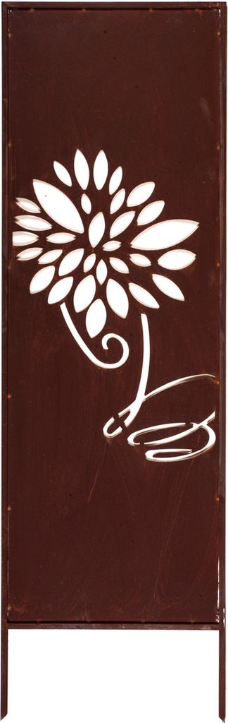 Sichtschutz Metall - 160 cm x 50 cm - Edelrost - Rostoptik Sichtschutz für Garten - Sichtschutzelement - Sichtschutzwand - Gartendekoration Zaun -...