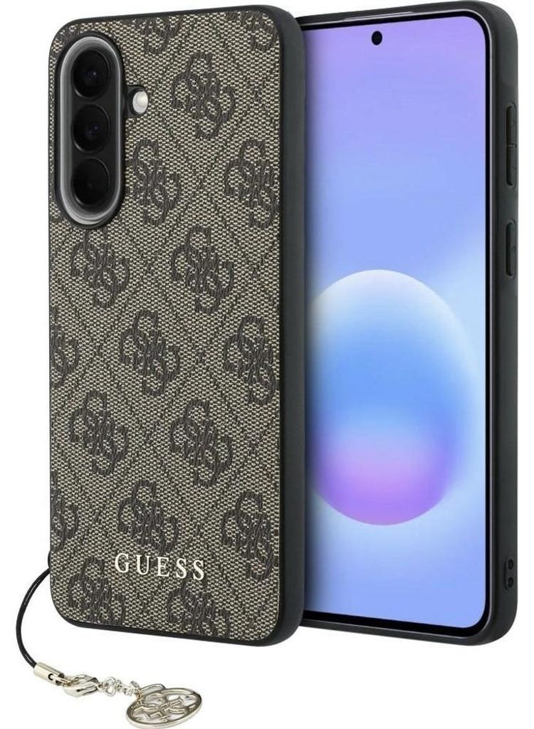 Custodia Guess per Galaxy A57 in ecopelle marrone con logo Immagine del prodotto 