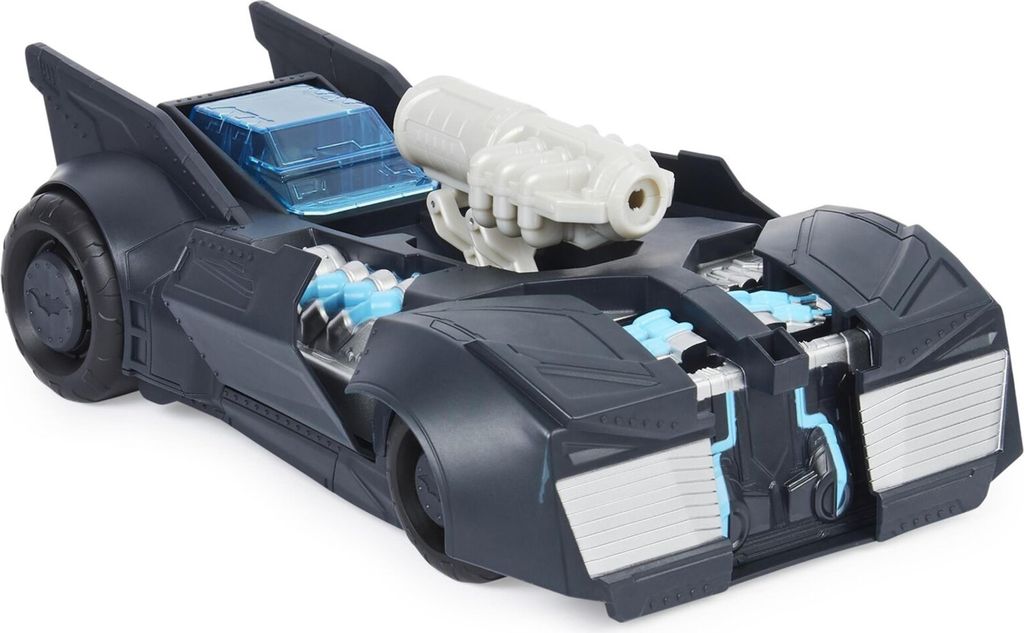DC Comics Batman, Tech Defender-Batmobilee, verwandelbares Fahrzeug mit Blaster Launcher, Spielzeug für Kinder, Auto, Batman, 4 Jahr(e), Schwarz