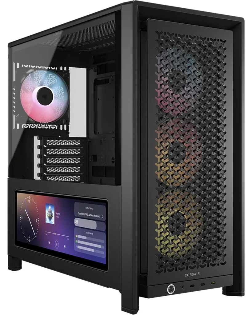 Boîtier Corsair 4000D LCD avec Écran Intégré et Éclairage RS ARGB - Noir