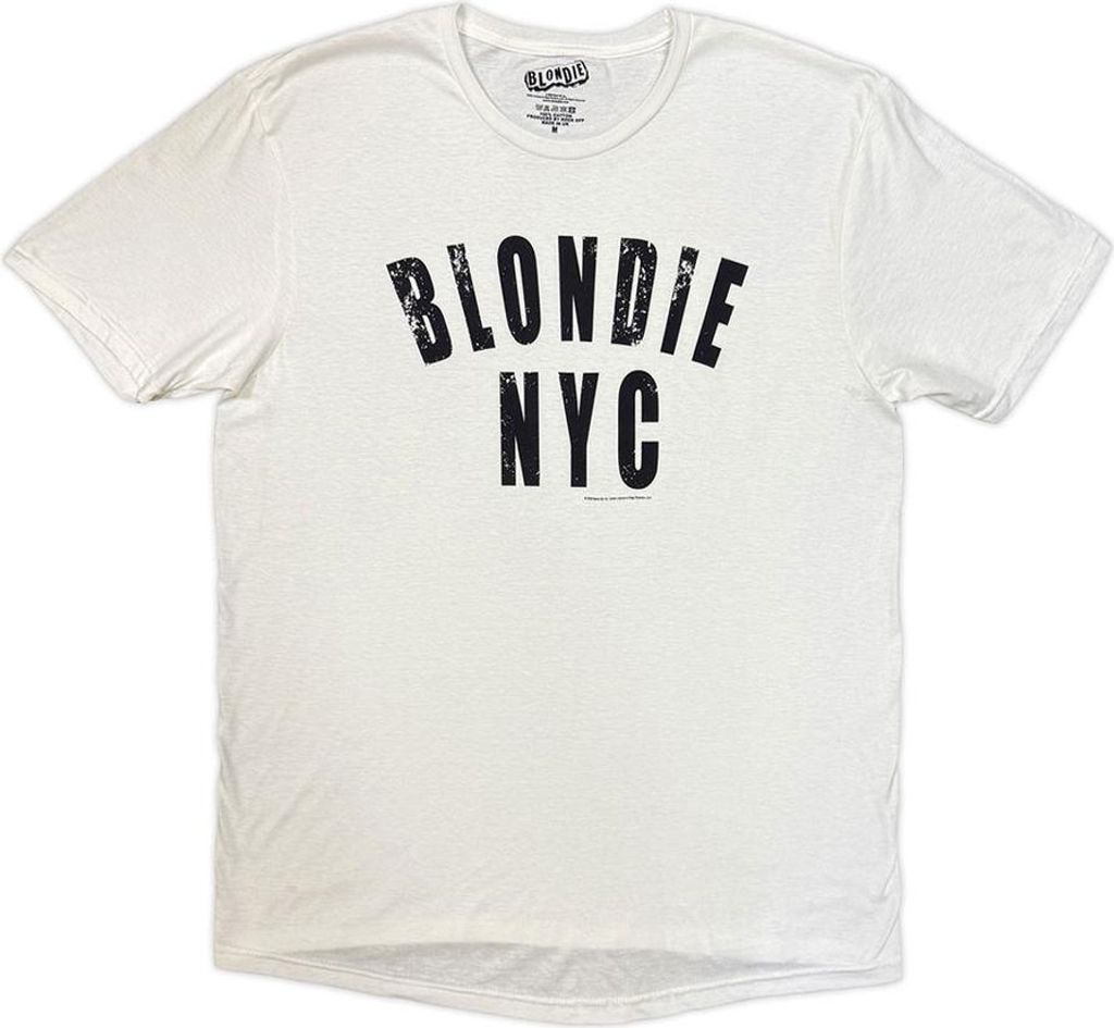 Blondie - "NYC" T-Shirt für Herren/Damen Uni RO15289 (M) (Weiß)
