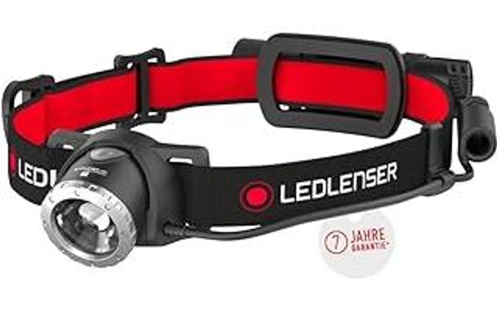 Ledlenser H8R Stirnlampe LED, aufladbar mit Lithium 18650 Akku, 600 Lumen, fokussierbar, bis zu 120h Laufzeit, rotes Rücklicht, schwenkbar, USB La...