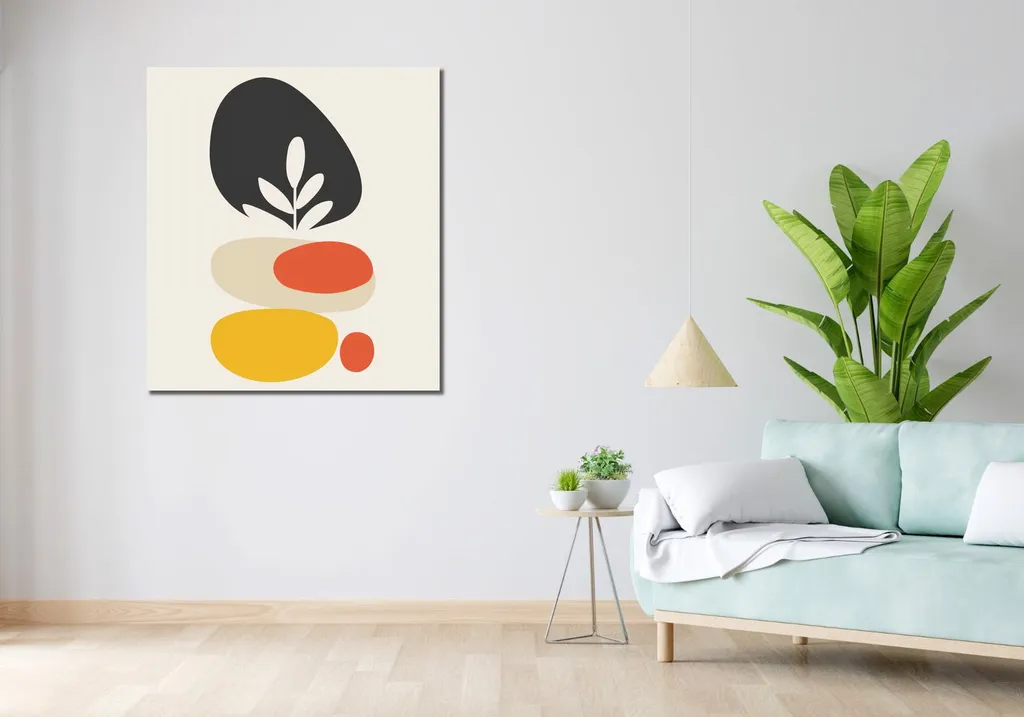 Décorer un Grand Mur Vide - Image Botanique 90x100 cm Solution Déco - 2