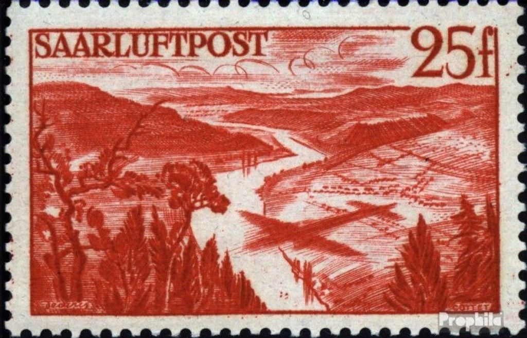 Briefmarken Saarland 1948 Mi 252 postfrisch Flugpostausgabe