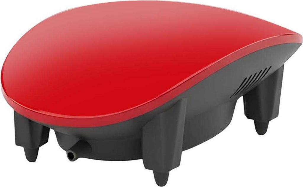 Avizar, Leise Aquarium-Luftpumpe 1,5W kompakt, Rot / Schwarz