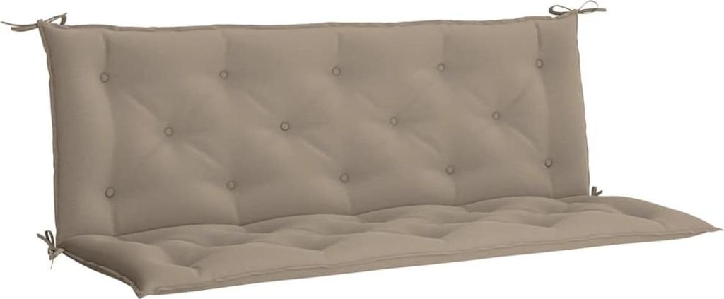 vidaXL Polštář na zahradní lavici Taupe 150x(50+50)x7 cm Obrázek produktu 