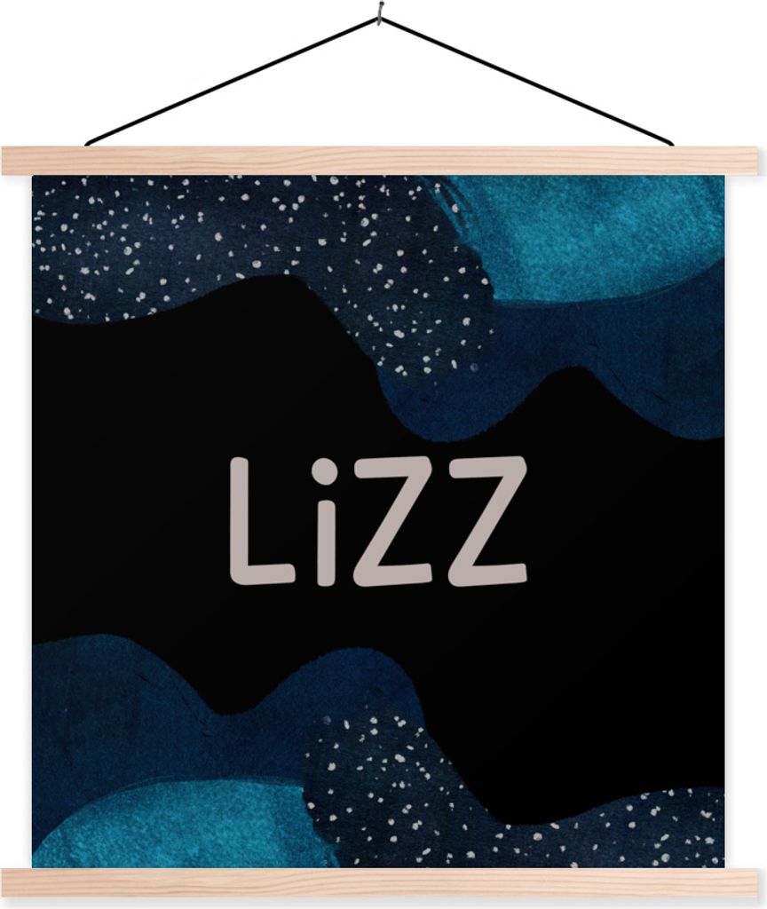 MuchoWow Textilposter Lizz - Pastell - Mädchen 40x40 cm mit holzfarbenen Rahmen - Posterleiste