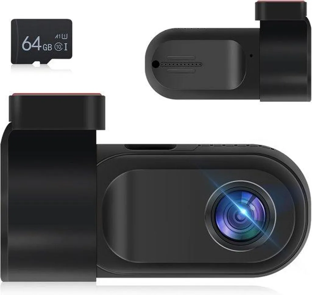 Caméra de Voiture Vision Nocturne 1080P avec Capteur de Mouvement et SD 64