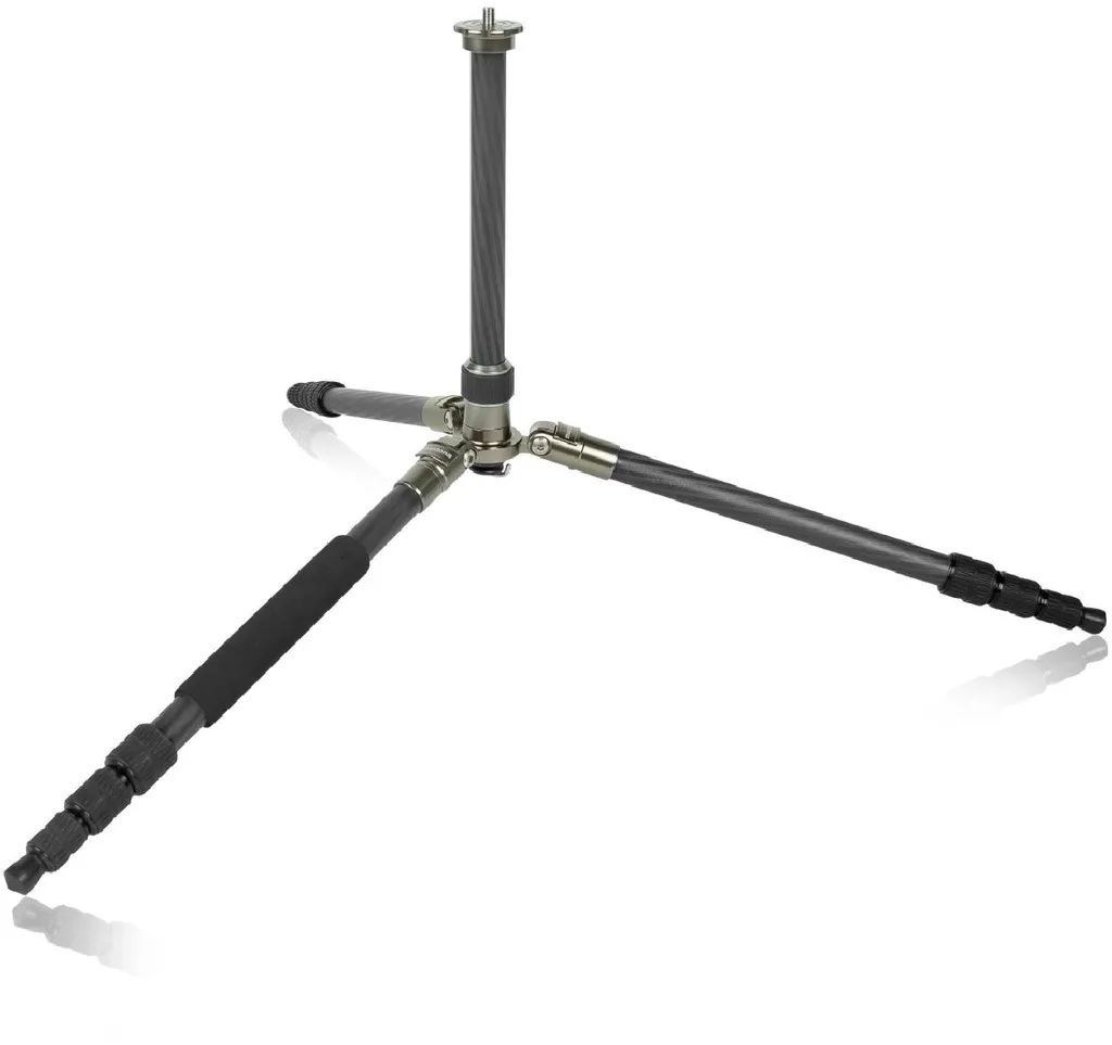 Treppiede Mantona Titanium Carbon con testa a sfera e borsa per treppiede, treppiede per fotocamera fino a 170 cm, treppiede fotografico con rotazione di 180° per riprese macro, treppiede con sistema di sgancio rapido compatibile Arca Swiss - 4