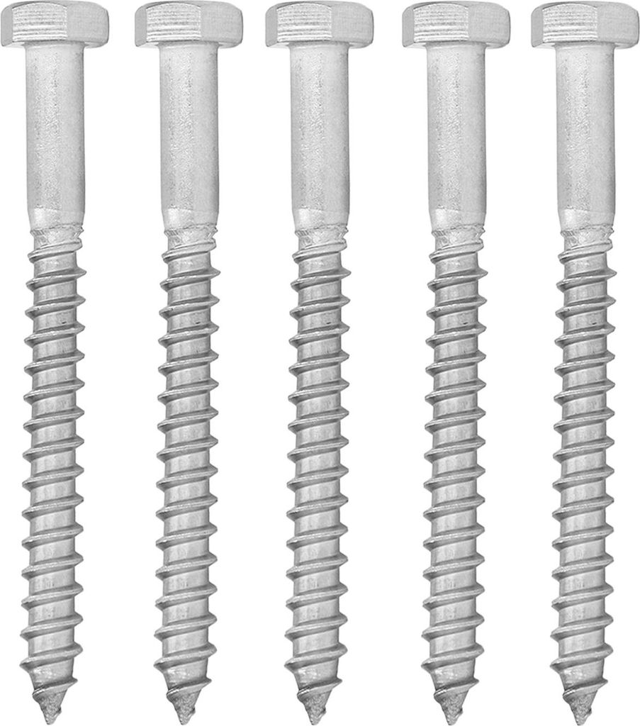 304 Edelstahl-Halbgewindebolzen, Holz-Sechskantschrauben, selbstschneidende Holzschrauben, M8x80 mm