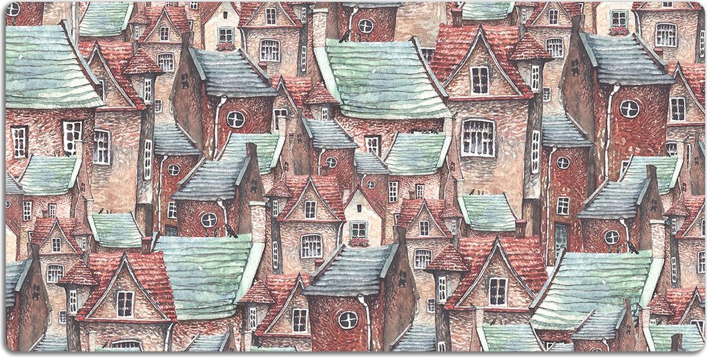 Schreibtischmatte Tischunterlage 120x60 cm Mauspad - Alte Stadt