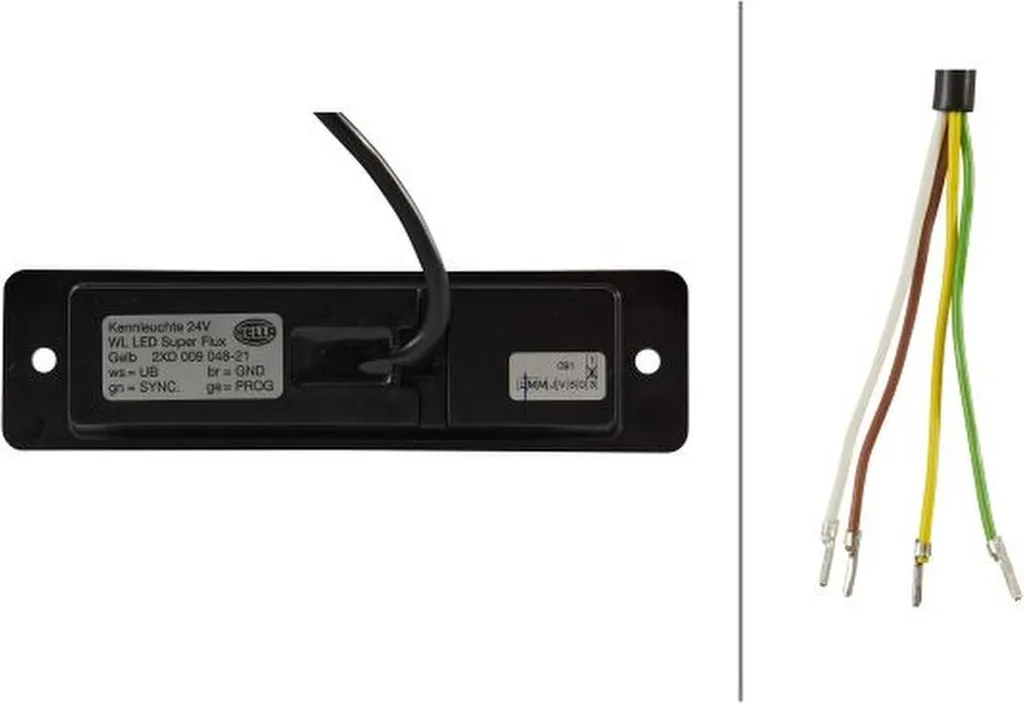 Feu de signalisation à éclats LED HELLA pour VAN HOOL et LIEBHERR 24V - 6