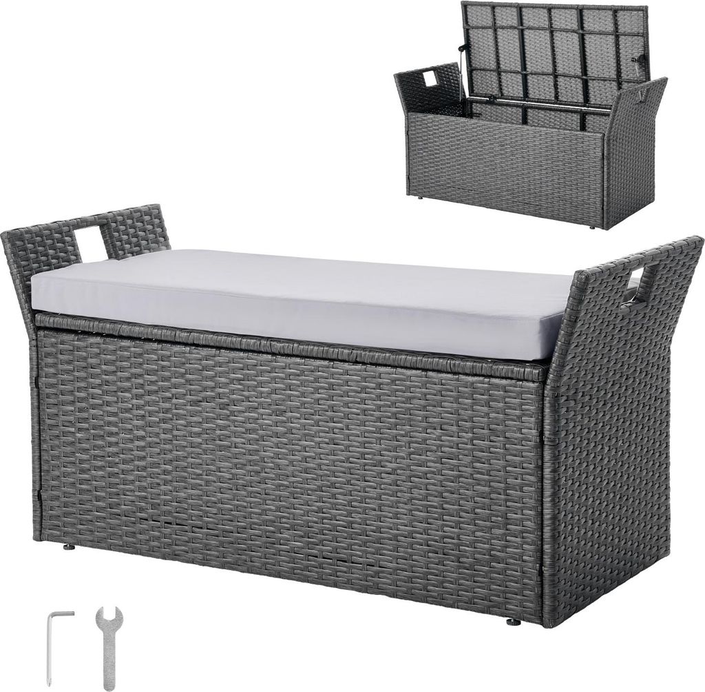 VEVOR Banc de jardin avec espace de rangement 180 kg, banc Image du produit 