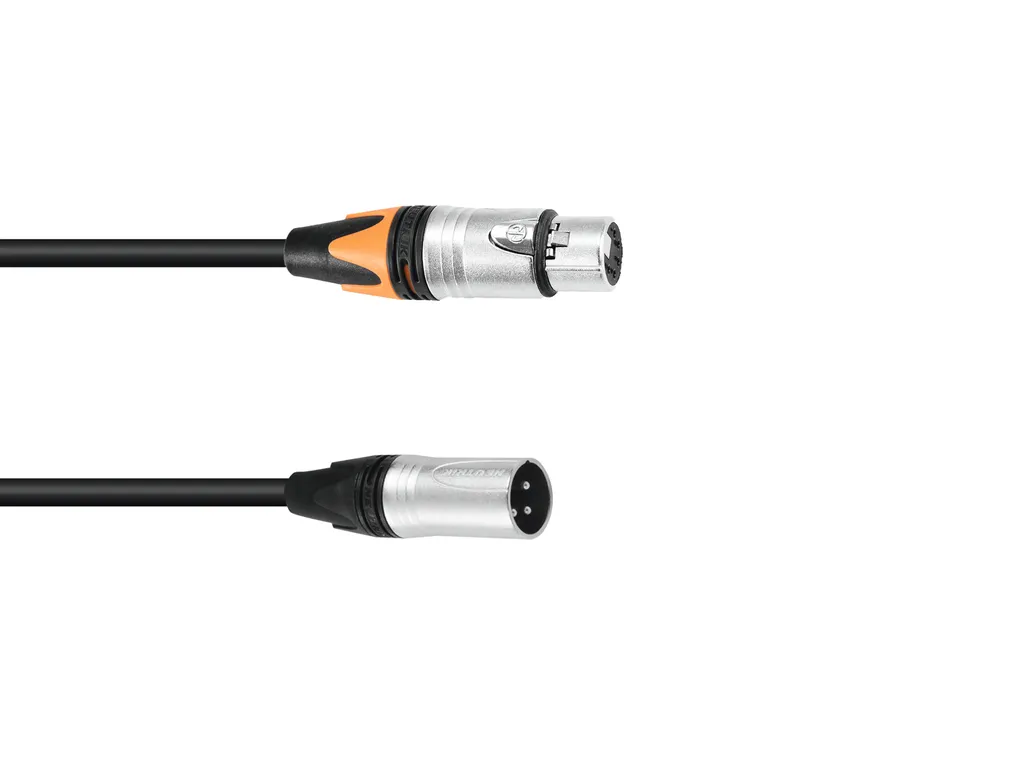 Adaptateur XLR DMX 3-5 broches haute fidélité longueur 30cm câble noir