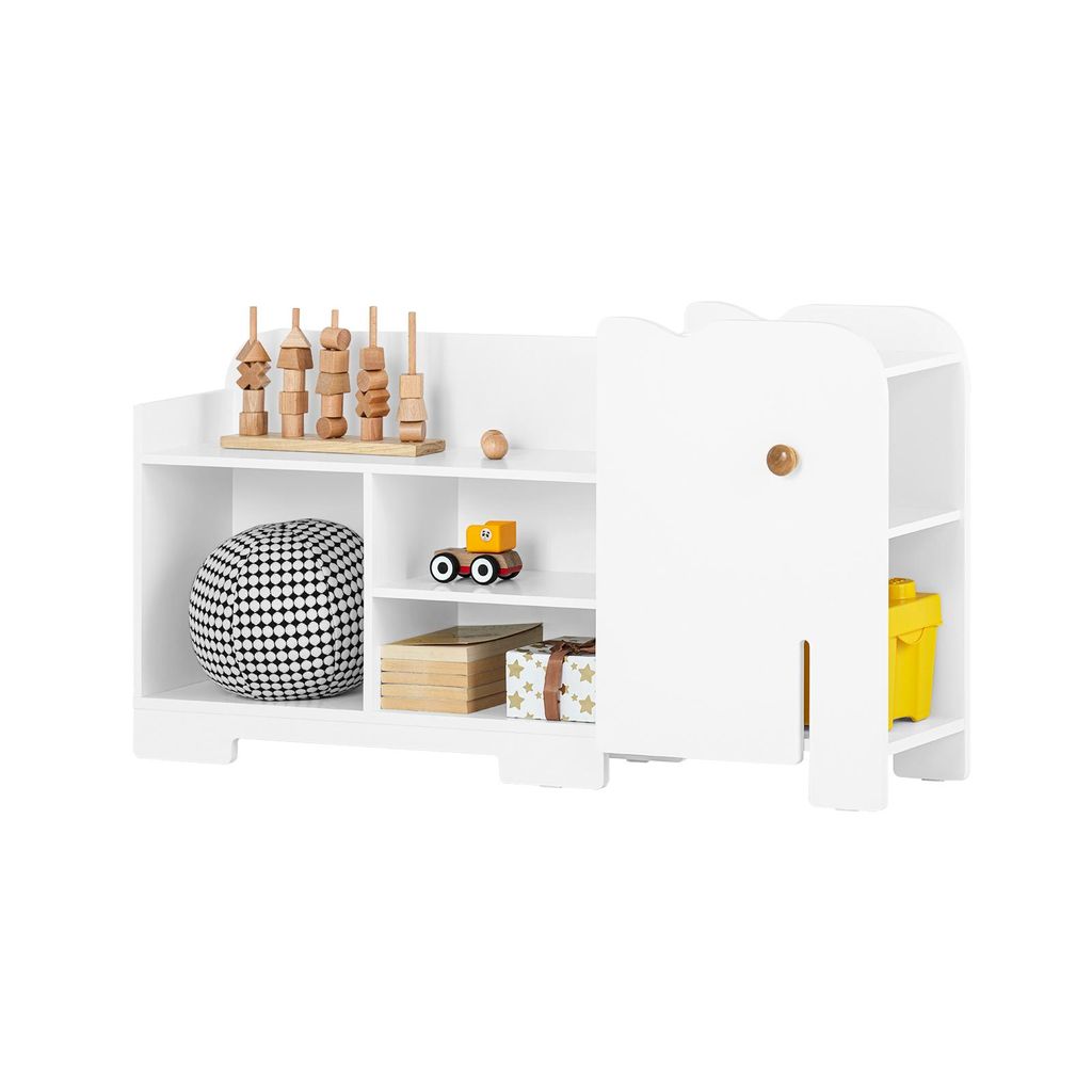 SoBuy KMB62-W Kinderregal mit Elefant-Design Bücherregal Kinder Kinderzimmer Regal Kinder Aufbewahrungsregal für Kinder Kinderzimmer Möbel Weiß...