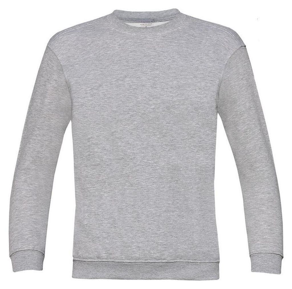 B&C - Sweatshirt für Kinder angesetzte Ärmel FK1971 (158-164) (Grau meliert)