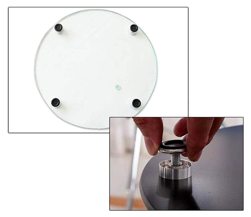 Mini Couchtisch für Schlafzimmer und Wohnzimmer, runder Tisch mit Glasplatte, kreativer Beistelltisch