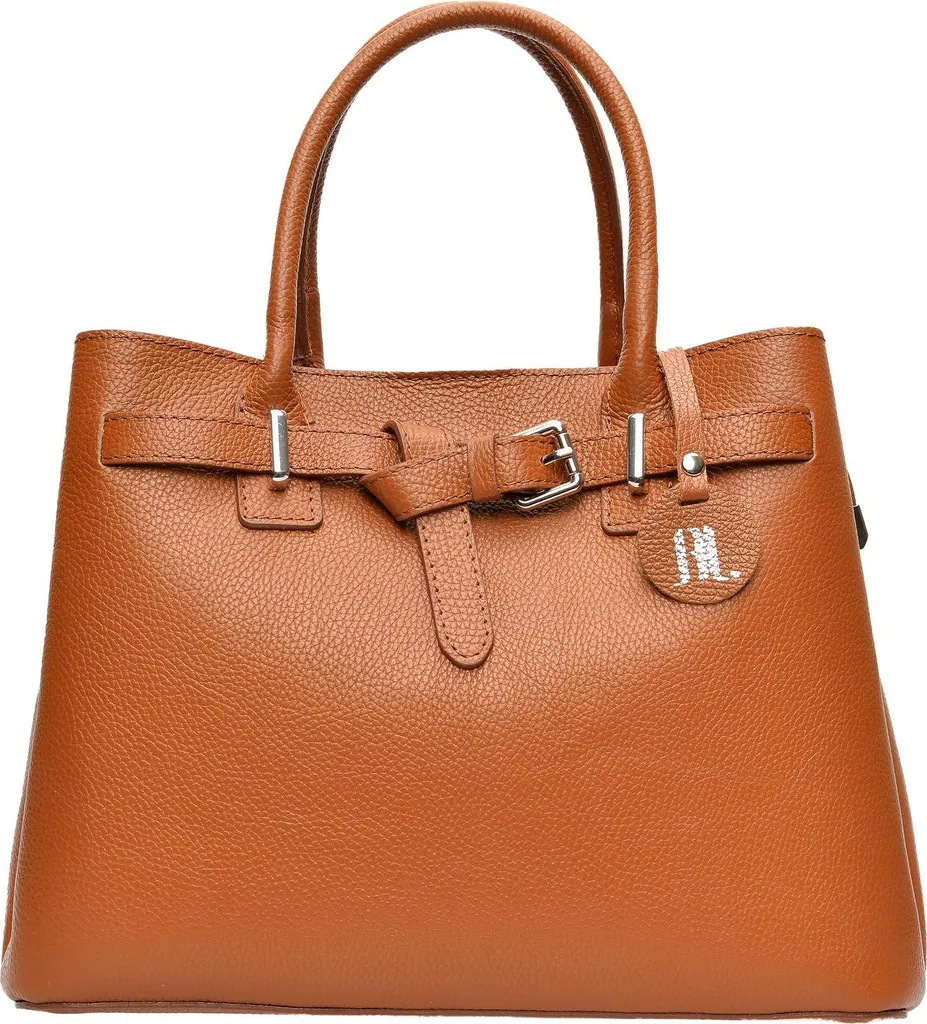 Anna Luchini Sac Tote AW25 AL 117 Cognac en Cuir Italien Véritable