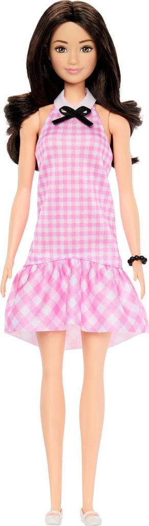 Barbie Fashionista Puppe, rosa Gingham-Kleid