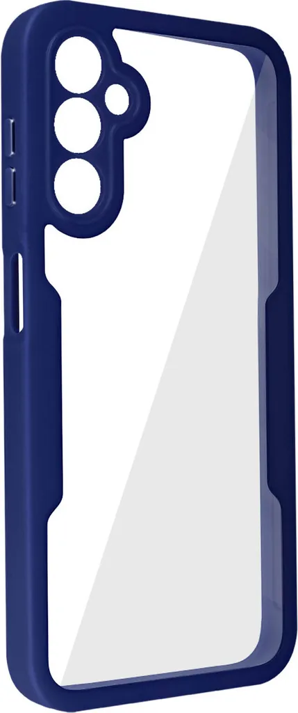 Custodia antiurto per Samsung A14 Plus, retro rigido + cornice in silicone - Blu