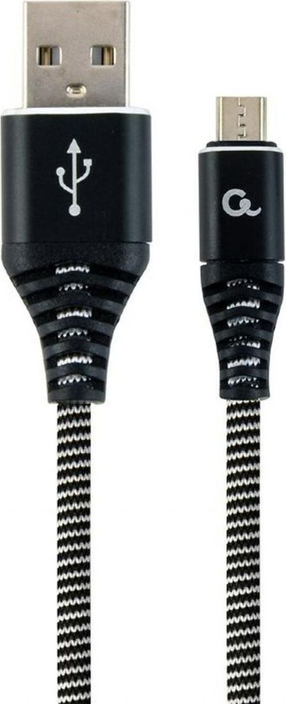 Cablexpert CC-USB2B-AMMBM-2M-BW USB Kabel USB 2.0 USB A Micro-USB B Schwarz