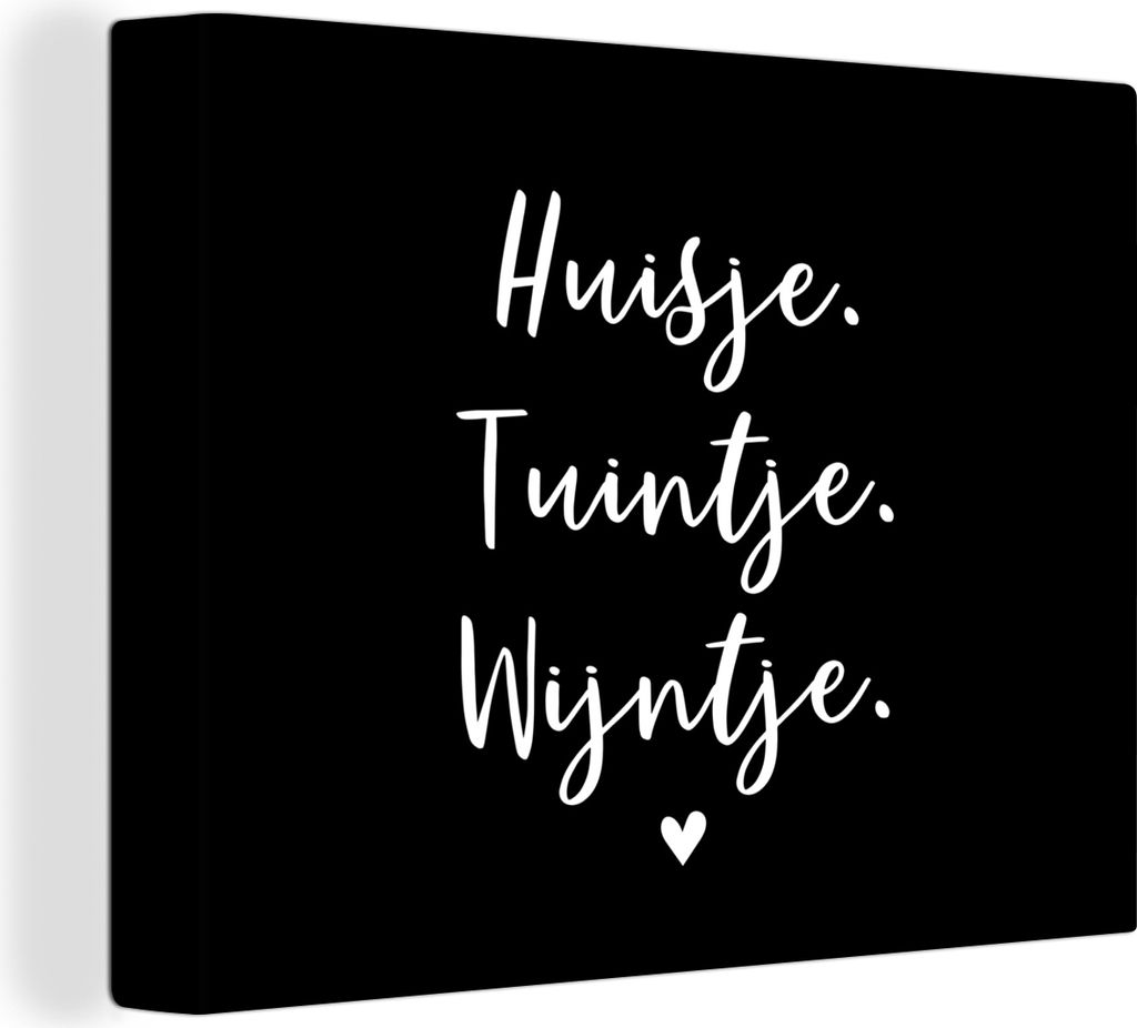 OneMillionCanvasses - Leinwandbilder - 120x90 cm, Haus, Garten, Wein - Zitate - Text - Wein - Haus, Wandbilder Kunstdruck Wanddekoration - Foto a...