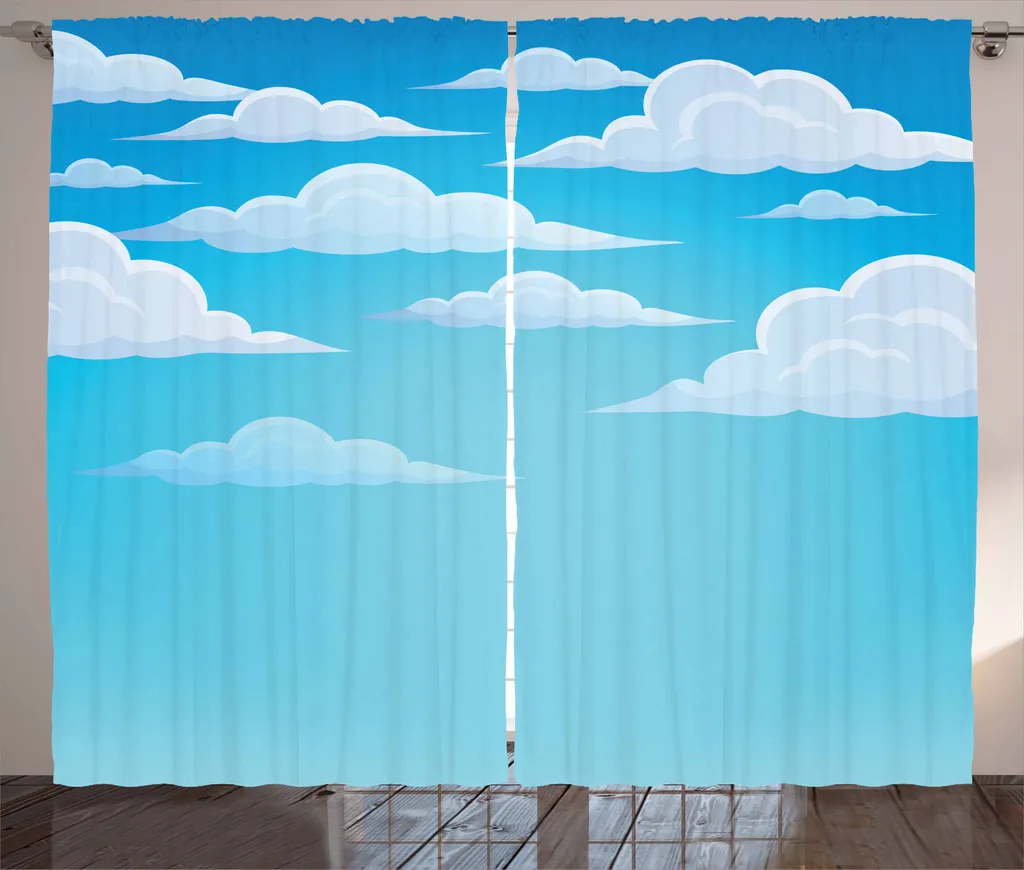 Tenda Soggiorno ABAKUHAUS Nuvolette 280x245 cm - Universale Blu