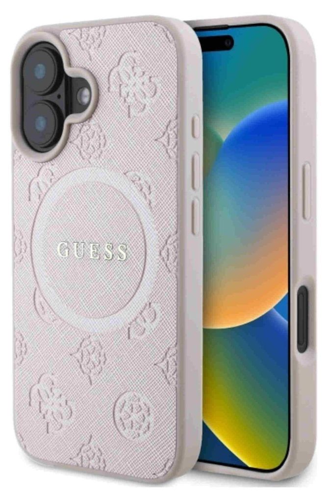Guess Saffiano Peony Classic Logo Magsafe Case pour Iphone Image du produit 