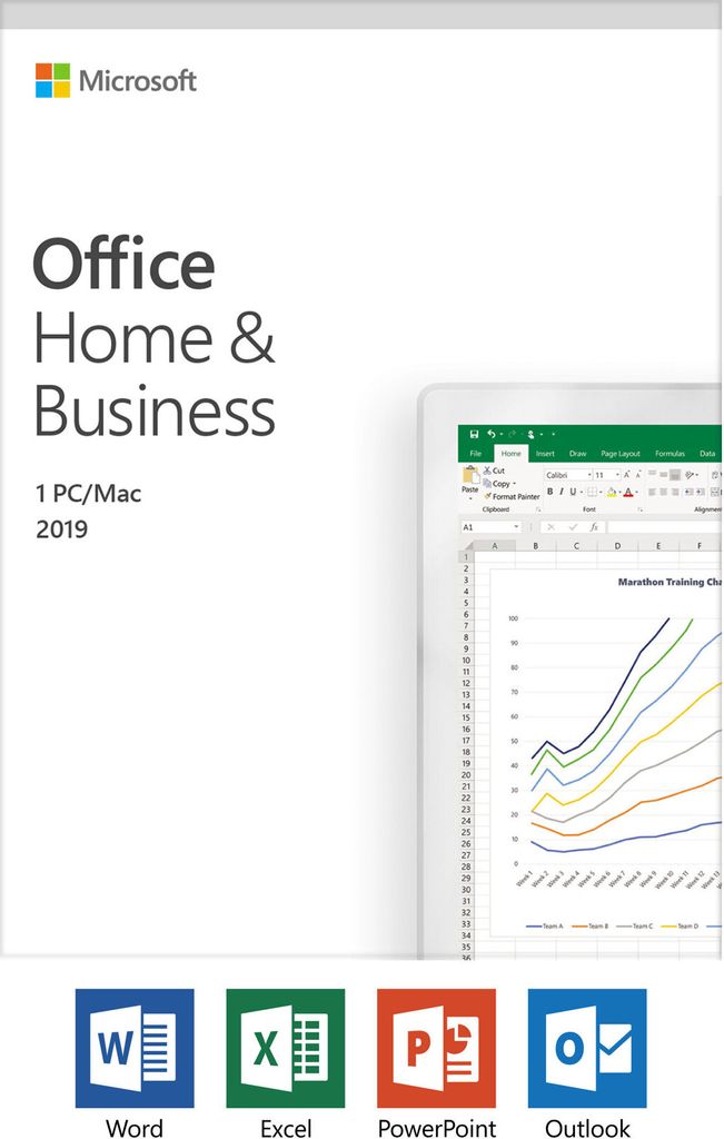 Microsoft Office Home & Business 2019, Office-Paket, Voll, 1 Lizenz(en), Elektronischer Software-Download (ESD), Mehrsprachig, EU