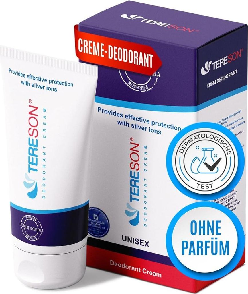 Tereson Deo Creme 40ml, Parfümfrei, Langzeit-Schutz Achseln