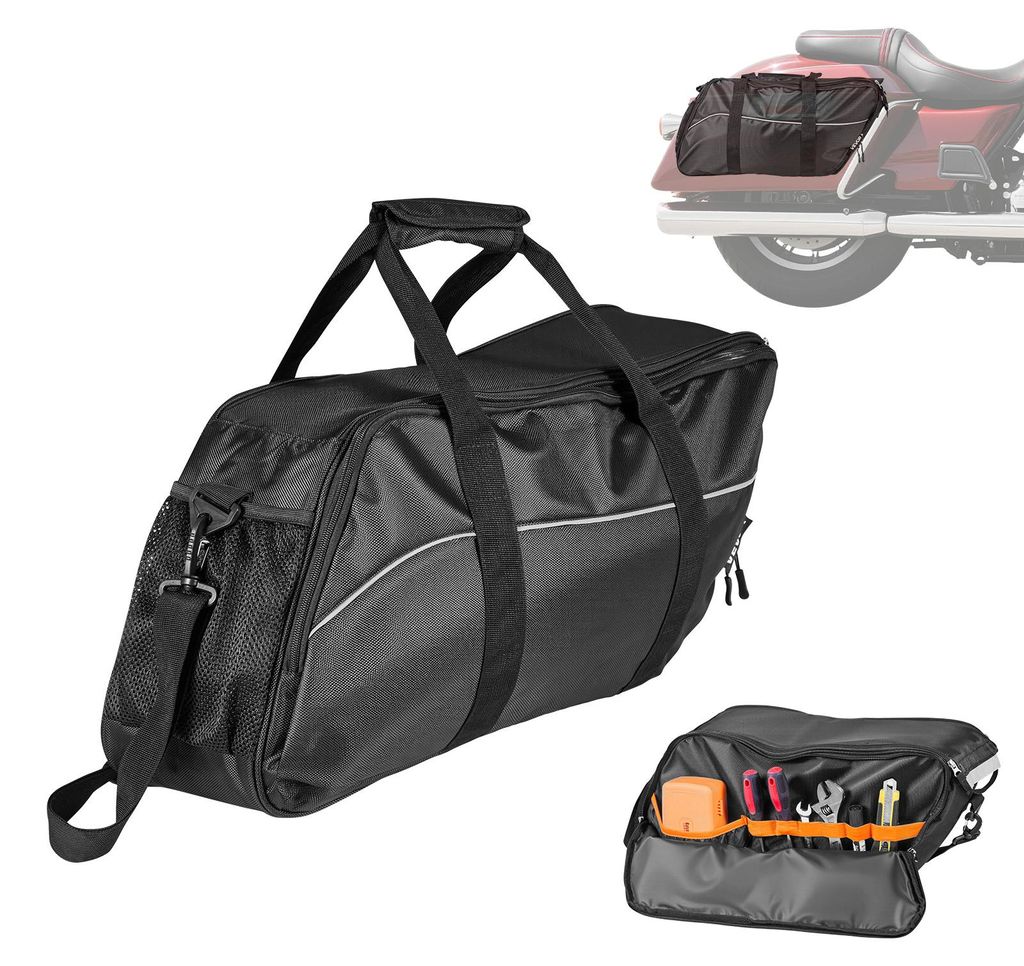 VEVOR Motorradtasche Satteltasche Innentasche 18 L Aufbewahrungstasche für Reisegepäck, kompatibel mit Harley Davidson 1993–2022 Touring Road/S...