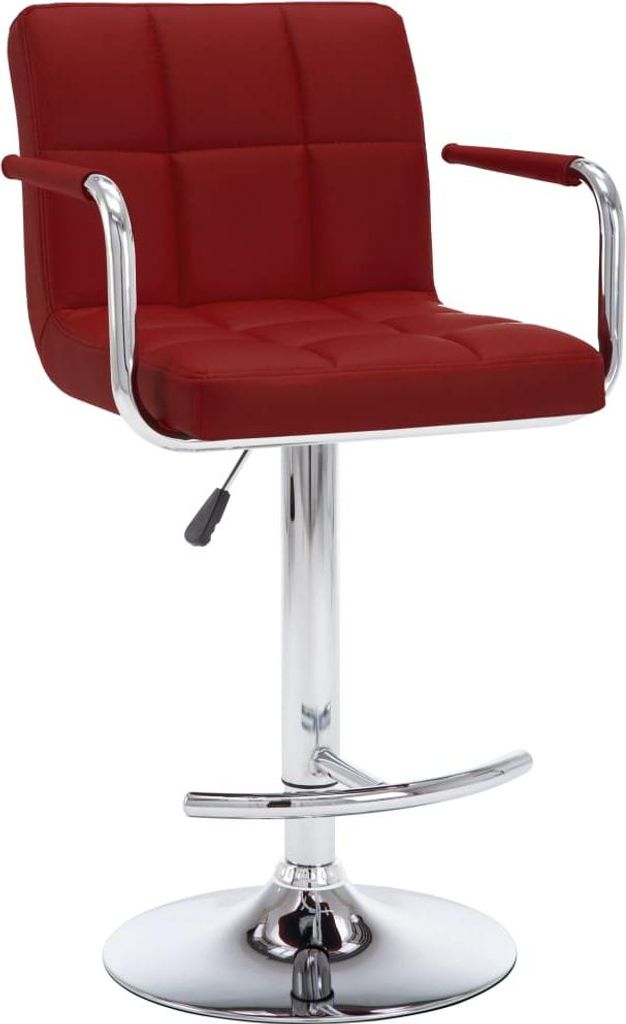 vidaXL Barhocker 2 Stk. Weinrot Kunstleder