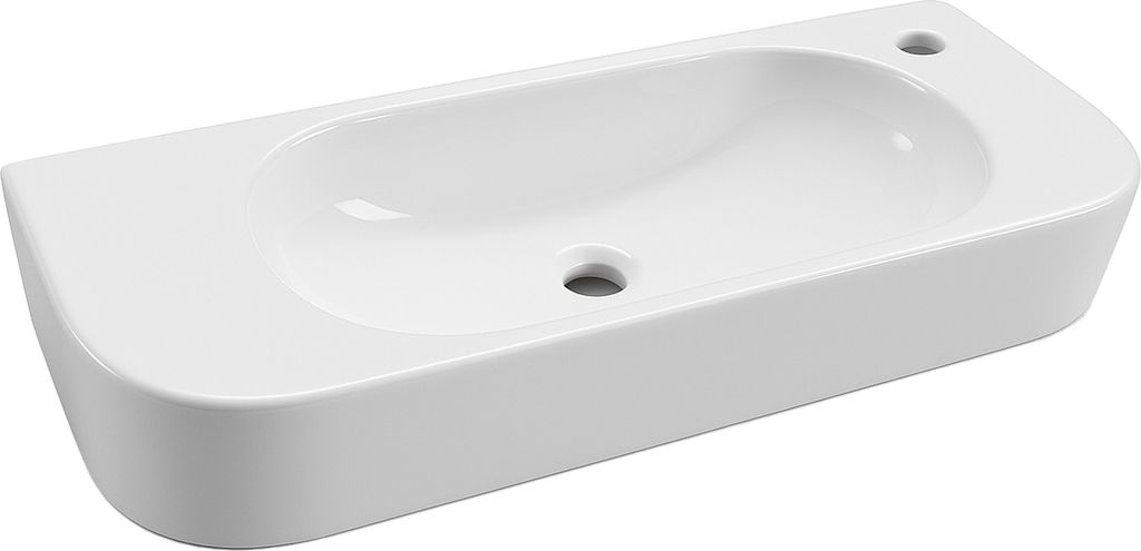 Hänge-Waschbecken Breite 70cm x 27cm Uno81H Armaturloch Produktbild 