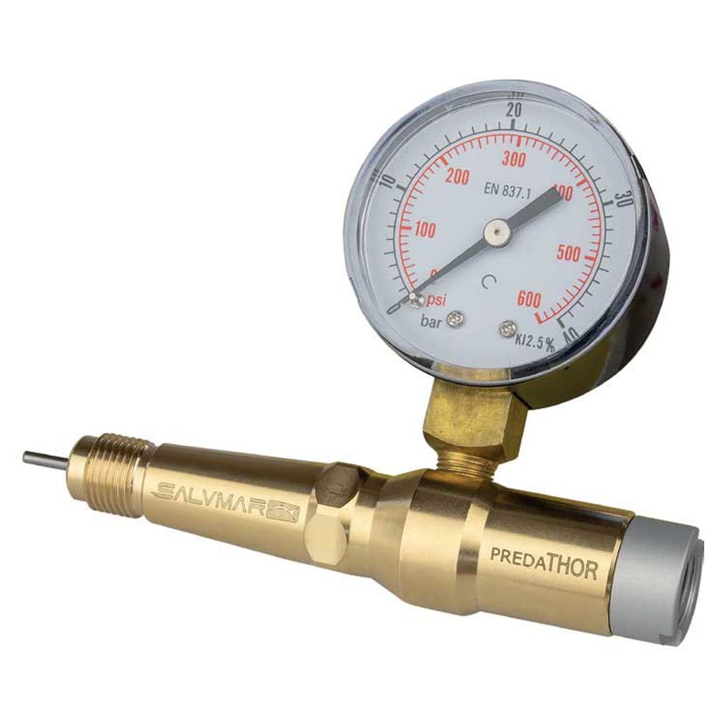 Salvimar Predathor Pressure Gauge With Charging Adapter One Size