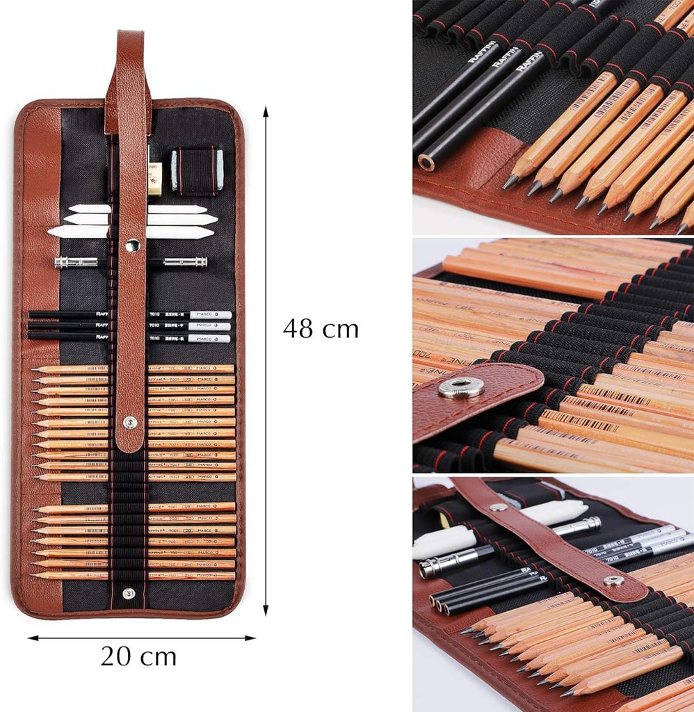 Lellis Arts Bleistiftset, Skizzenset mit Graphit- und Produktbild 2