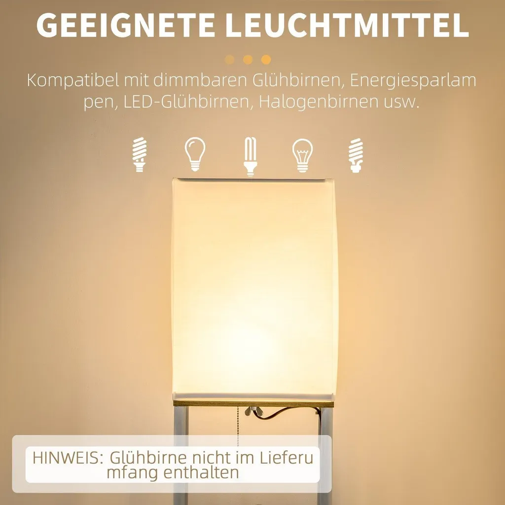 Lampadaire 3 compartiments E27 40W blanc avec éclairage d'ambiance - 7
