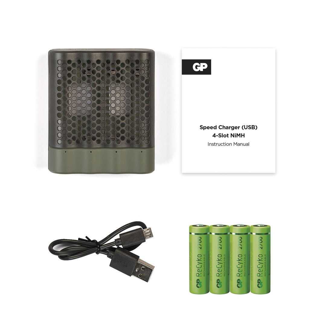 GP Nabíječka baterií Speed M451 + 4× AA ReCyko 2700, B53457 Obrázek produktu 7